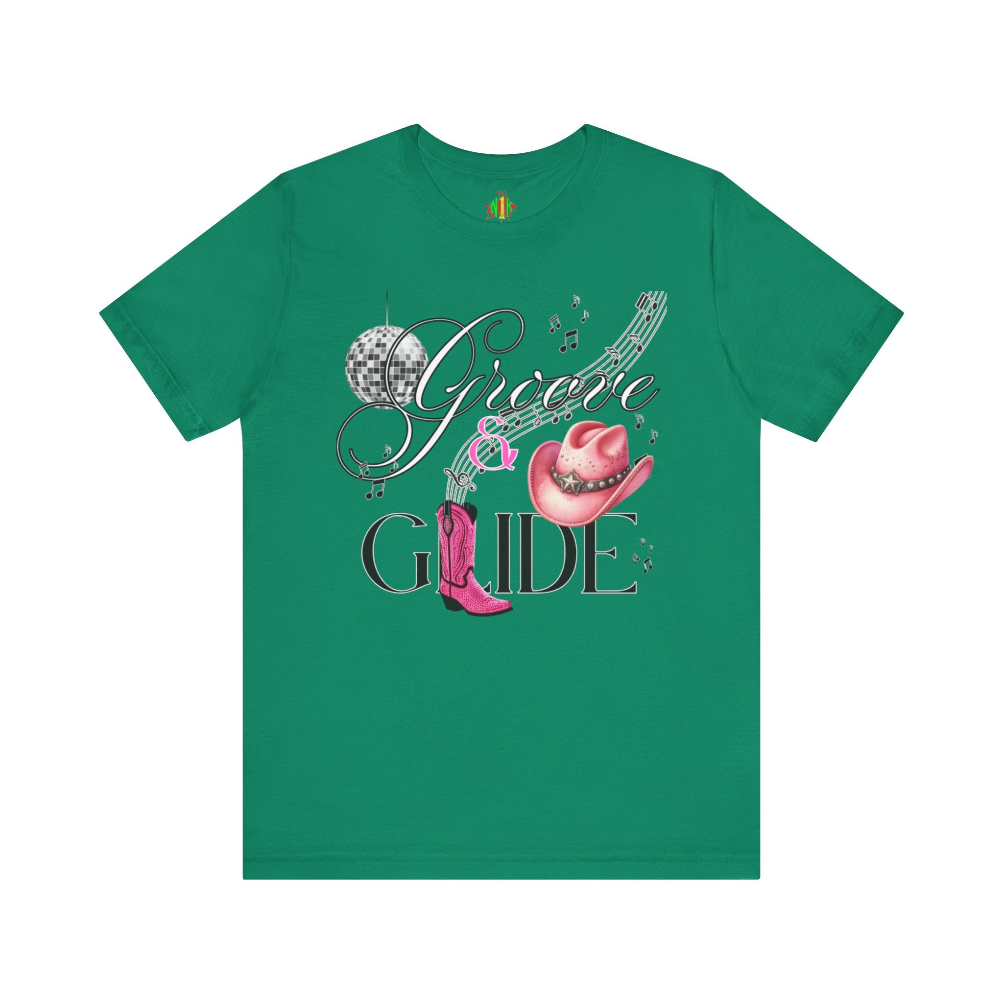 Groove and Glide Graphic Tee - Unisex Short Sleeve T-Shirt for Music Lovers